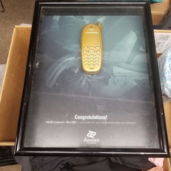Boost cell phone award best sales person 2003 Y2K